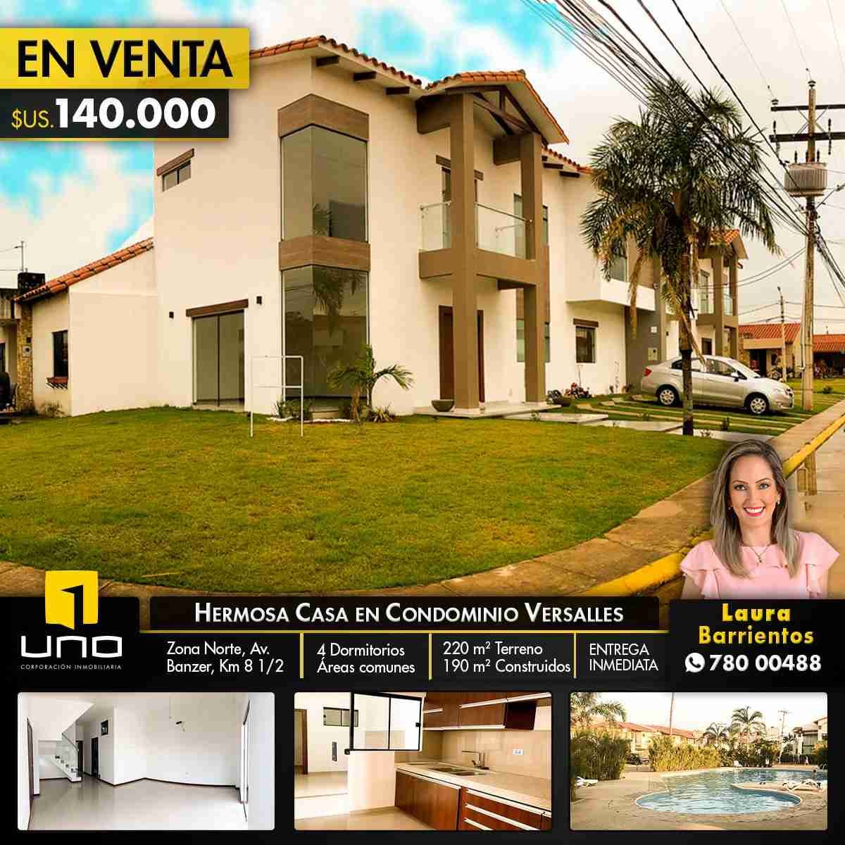 HERMOSAS CASAS EN VENTA en Condominio VERSALLES.